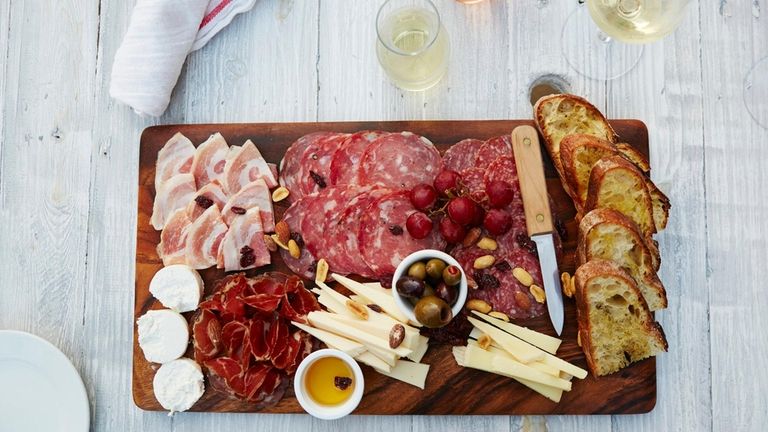 A cheese board at Michaelangelo's Wine Bar.