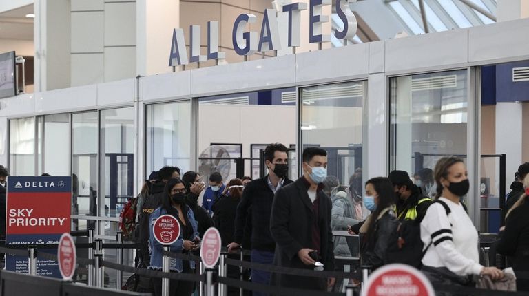 A checkpoint at LaGuardia Airport on Dec. 24.