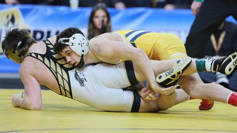 Matt Marlow of Northport wrestles Anthony Clem of Wantagh in...