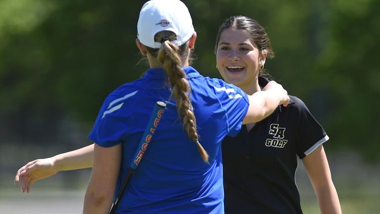 Catherine Slade of Kellenberg, Nassau-Suffolk CHSAA girls golf individual champion,...