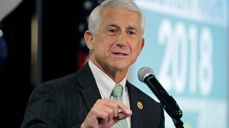 Then-Rep. Dave Reichert, R-Wash., speaks on Nov. 6, 2018, at...