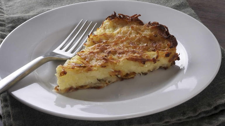 Potato kugel made with rendered chicken fat. Cookbook author Michael...
