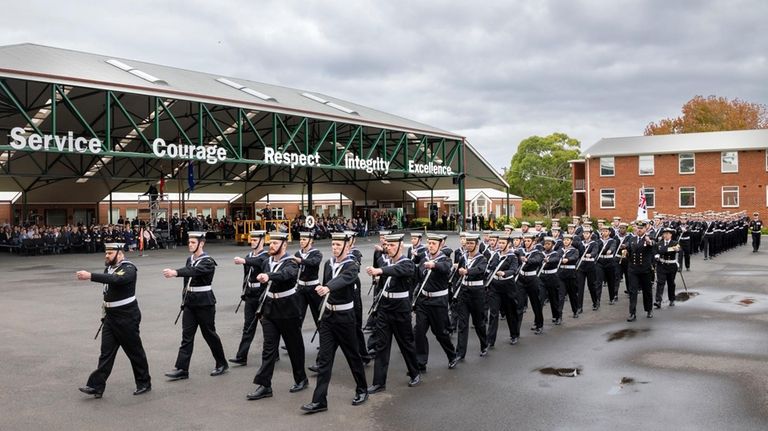 In this photo provided by the Australian Defense Force, recruits...