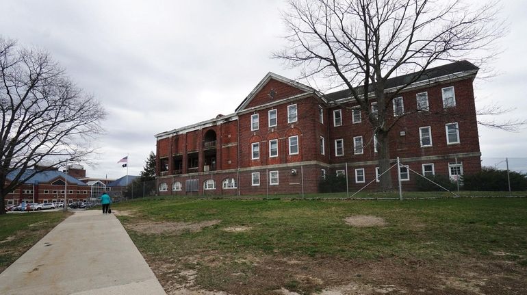 One of two condemned buildings at the Northport VA that...