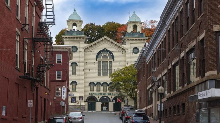 The Columbia Street Baptist Church in downtown Bangor, Maine. 