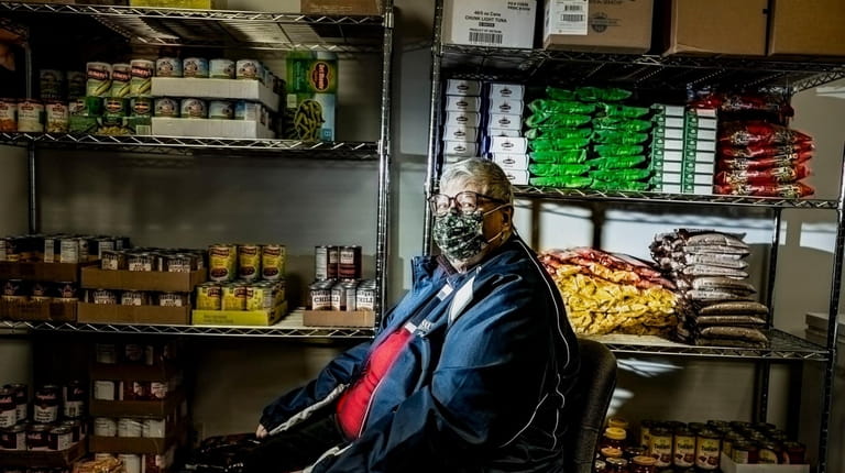 Sister Mary Ann Borrello at the food pantry she started in the...