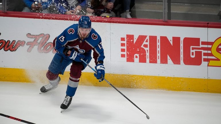 Colorado Avalanche right wing Valeri Nichushkin (13) in the third...