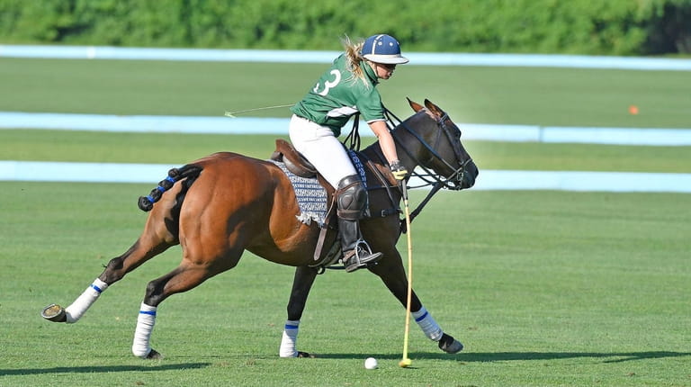 Emma Joinnides of Islip during a polo match on Aug. 23.