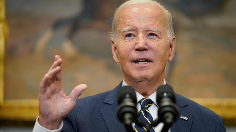 President Joe Biden delivers remarks on funding for Ukraine from...