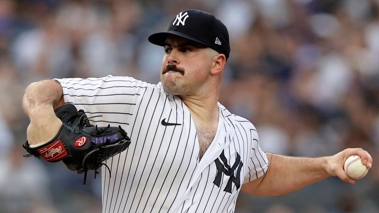 Carlos Rodon made his season debut for the New York...