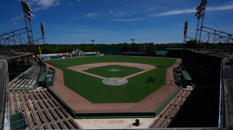 Rickwood Field is seen from the roof, Monday, June 10,...