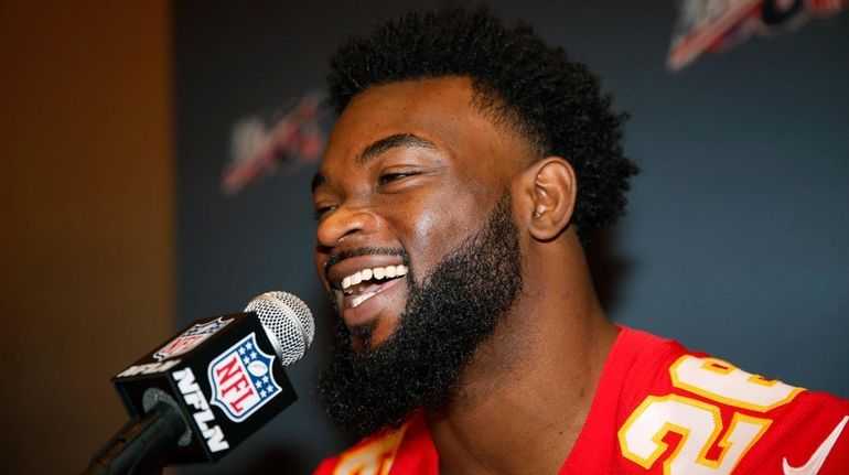 Kansas City Chiefs running back Damien Williams on Jan. 28,...