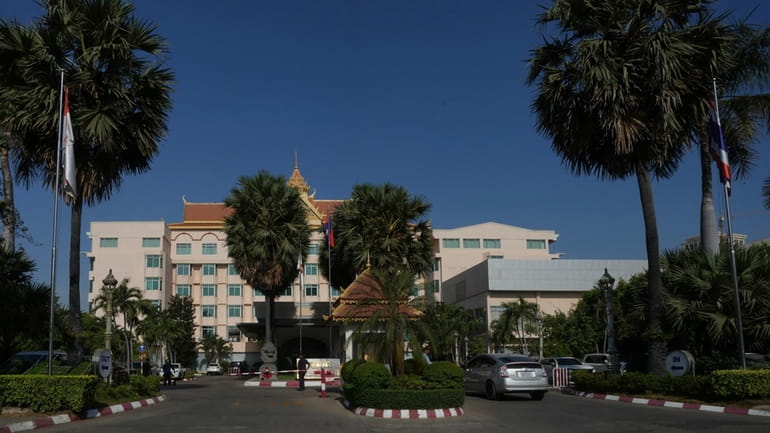 A main entrance of Phnom Penh Hotel is pictured in...