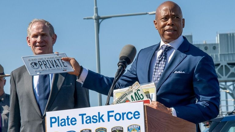 New York City Mayor Eric Adams in March on the...