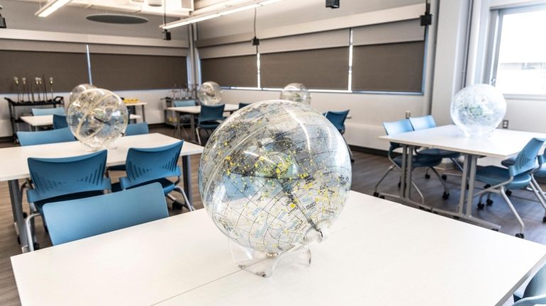 A classroom inside the newly remodeled C Cluster building at...