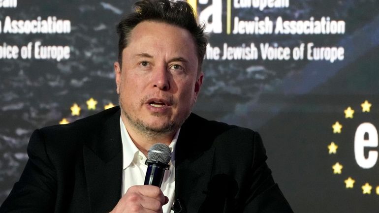 Tesla and SpaceX CEO Elon Musk addresses the European Jewish...