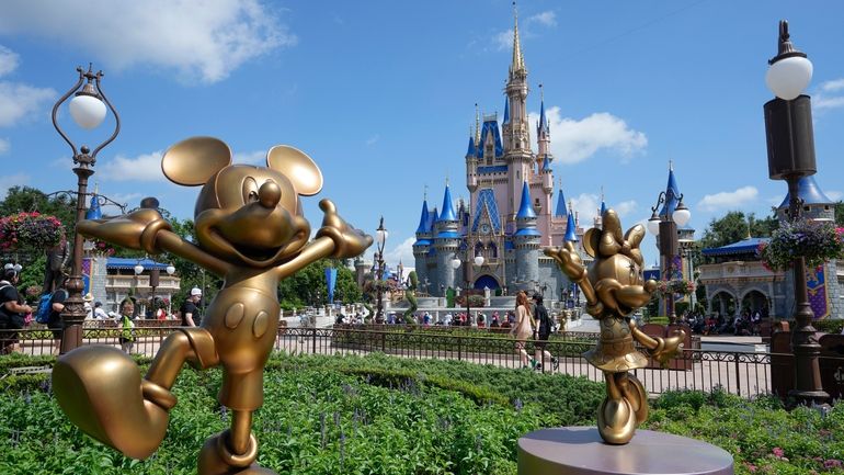 The Cinderella Castle is seen at the Magic Kingdom at...