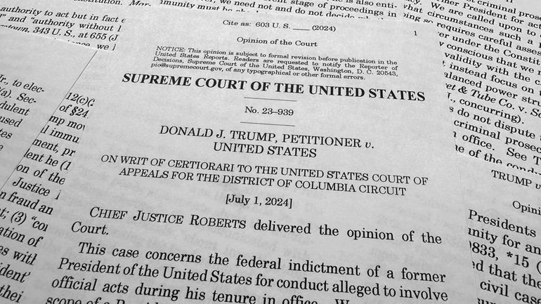 The first page of the Supreme Court's opinion in former...