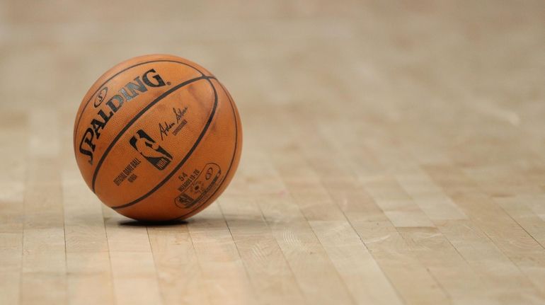 A general view of an NBA basketball at Capital One...