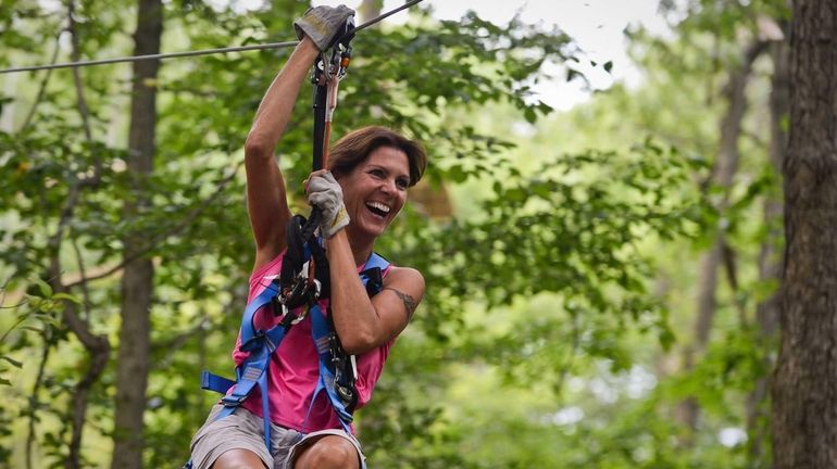 Adventurous moms can zip line for free, with a paid...