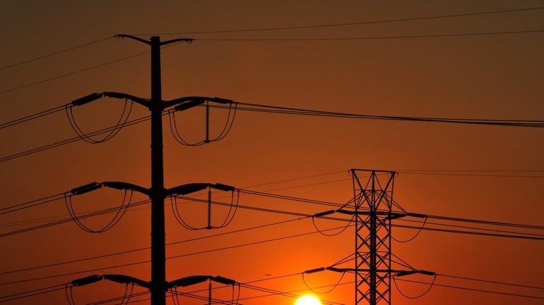 Transmission lines running through Long Island.