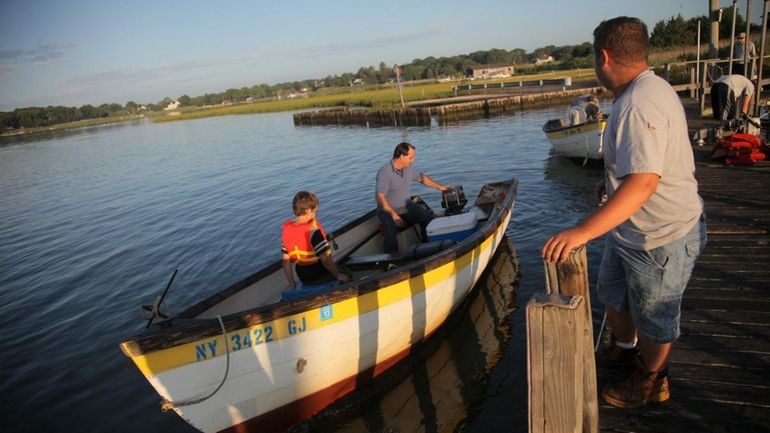 Anthony Iafrate and his son Brendan leave in a Silly...