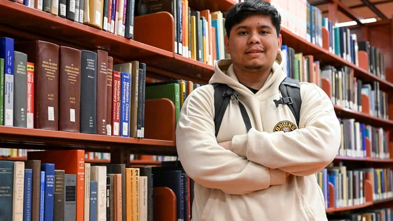 Jesus Noyola, a sophomore attending Rensselaer Polytechnic Institute, poses for...