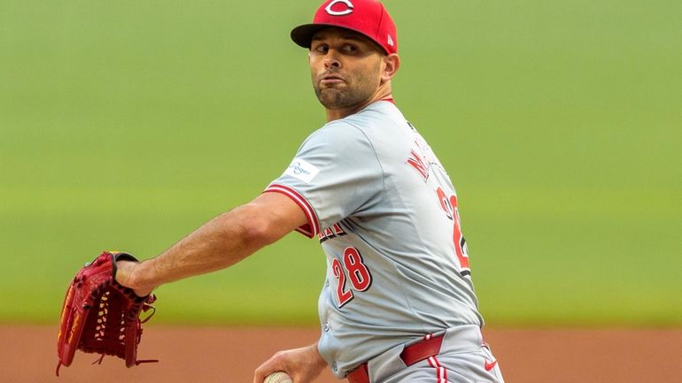 Cincinnati Reds pitcher Nick Martinez throws in the first inning...