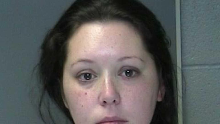 Crystal Webberly, 29, was arrested as she sat in a...
