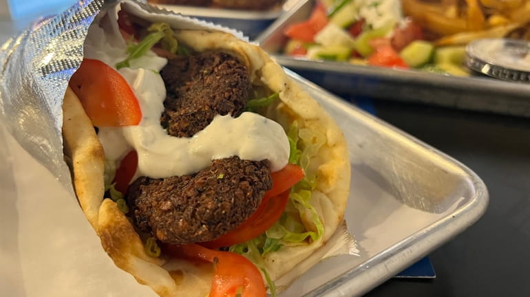 Falafel pita at Twisted Greek in East Northport.
