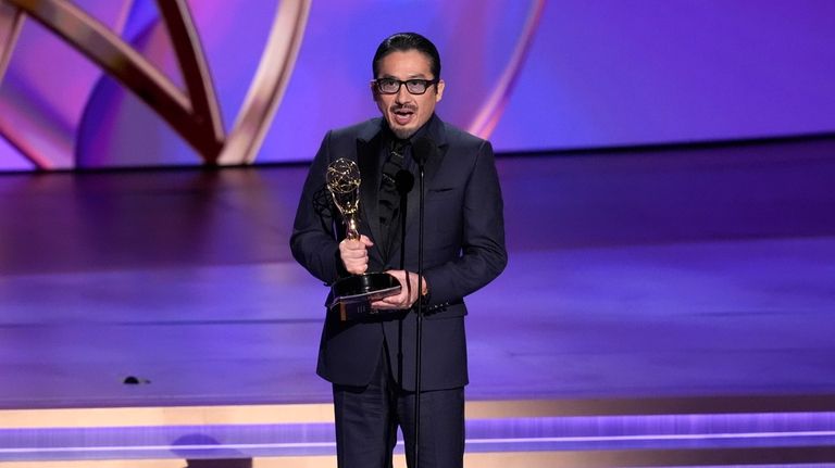 Hiroyuki Sanada accepts the award for outstanding lead actor in...