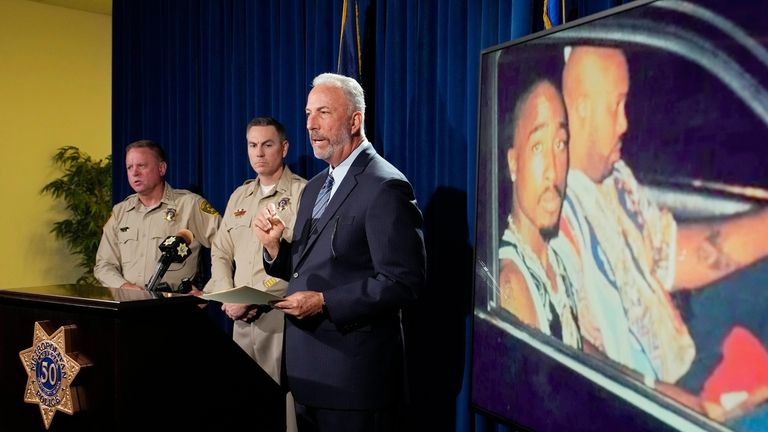 Clark County District Attorney Steve Wolfson speaks during a news...