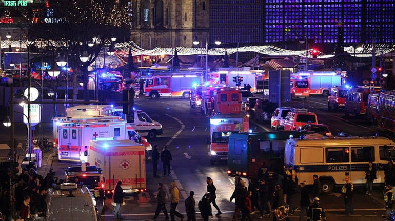 A truck plowed into a crowded Christmas market on a...