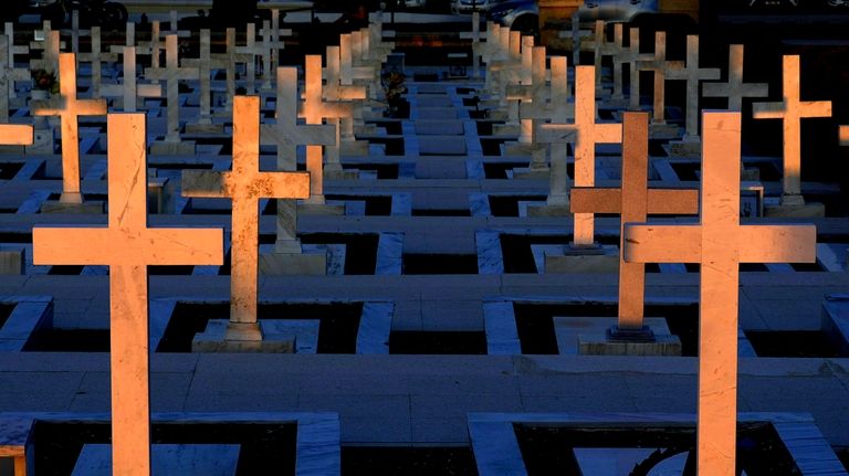 Graves of Greek and Greek Cypriot soldiers who were killed...