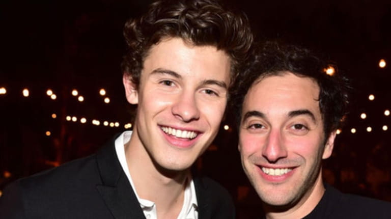 Shawn Mendes, left, and Scott Harris attend Spotify's Inaugural Secret...