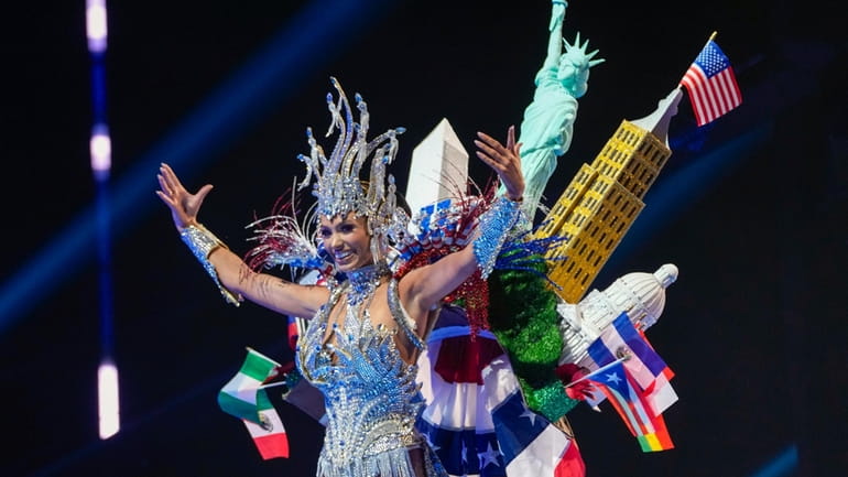 Miss USA Noelia Voigt competes in the national costume competition...