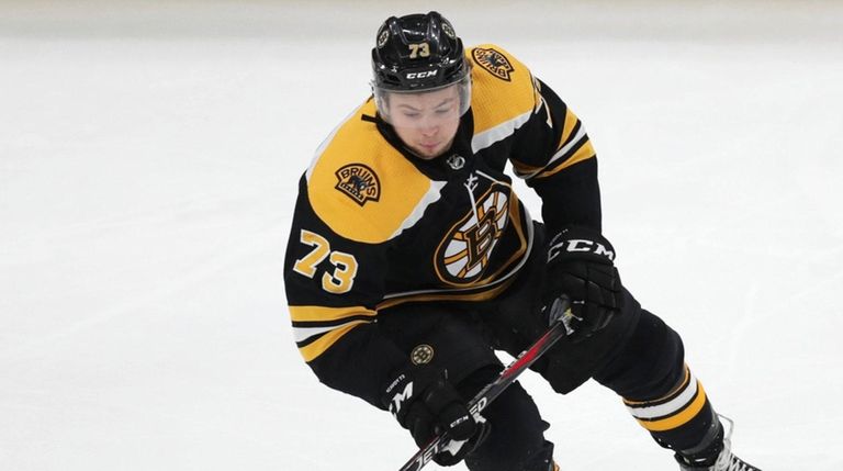 Boston Bruins defenseman Charlie McAvoy skates during Game 5 of...