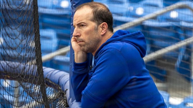 Mets general manager Billy Eppler during a spring training workout...