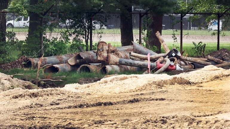 A work site of a project to remove PFAS, also...