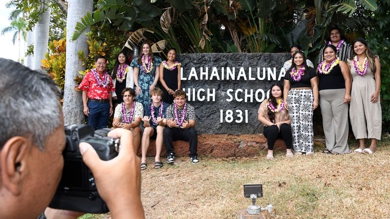 Lahainaluna High School 2024 graduates pose with Downtown Athletic Club...