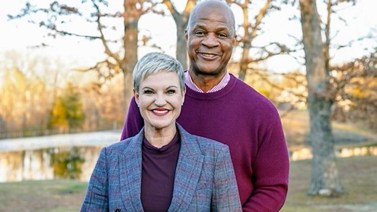 Former NY Mets star Darryl Strawberry with wife Tracy.