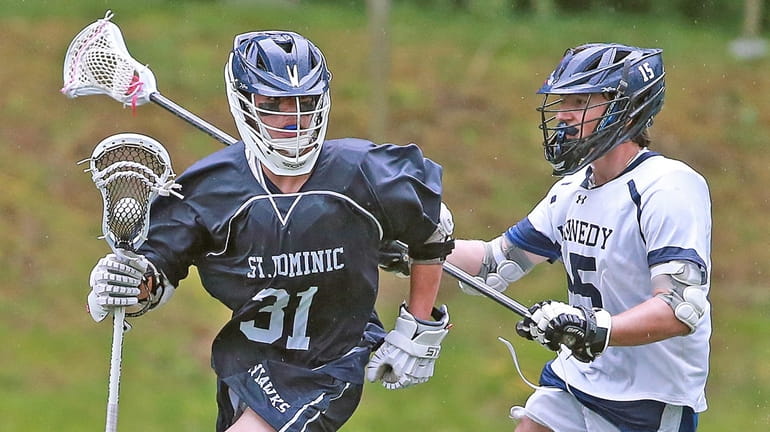 St. Dominic’s Landon Silverstein scored four goals and had one...