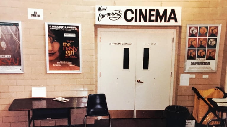 The entrance of the New Community Cinema in 1990.