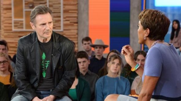 This image released by ABC shows Irish actor Liam Neeson,...