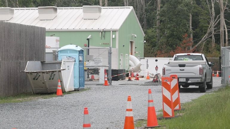 A battery storage facility  in East Hampton pictured a month...