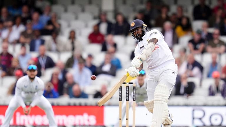 Sri Lanka's Asitha Fernando batting during day three of the...