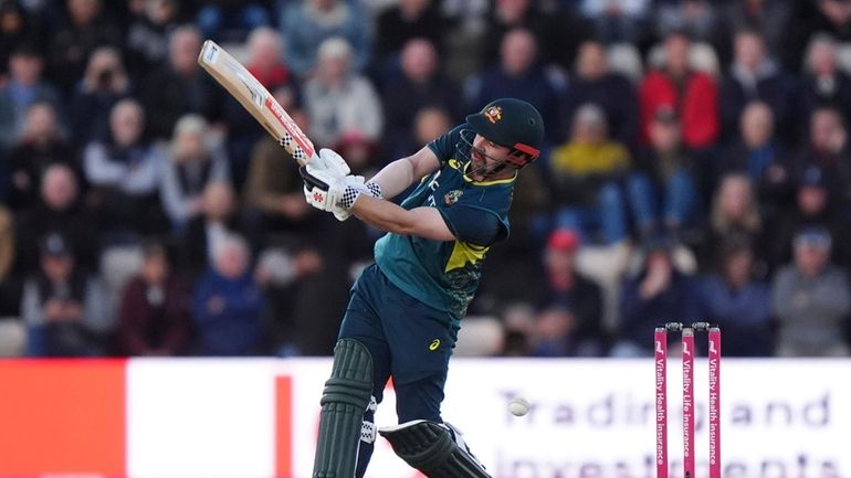 Australia's Travis Head bats during the first IT20 match against...