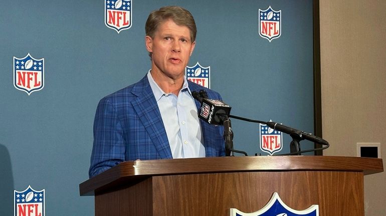 Kansas City Chiefs owner Clark Hunt speaks on behalf of...