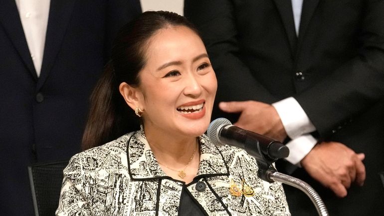 Leader of Pheu Thai Party, Paetongtarn Shinawatra, daughter of Thailand's...