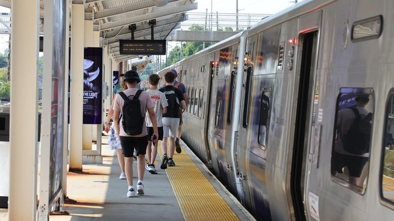 The Long Island Rail Road station in Port Washington on Aug....